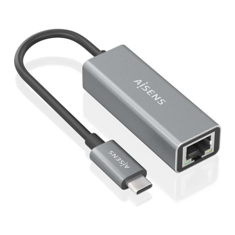 CONVERSOR AISENS USB3.1 GEN1 USB-C A ETHERNET GIGABIT GRIS 15CM