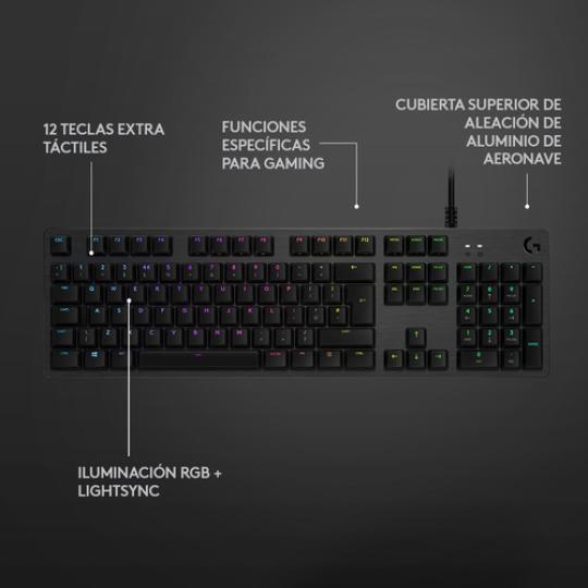 Logitech teclado gaming g512 carbon rgb
