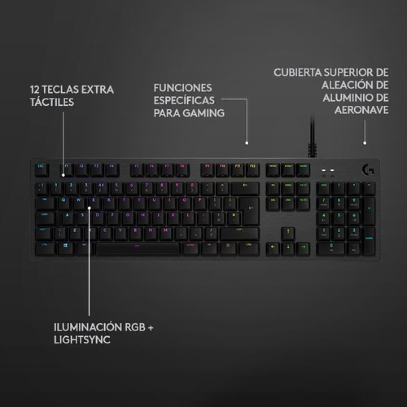 Logitech teclado gaming g512 carbon rgb