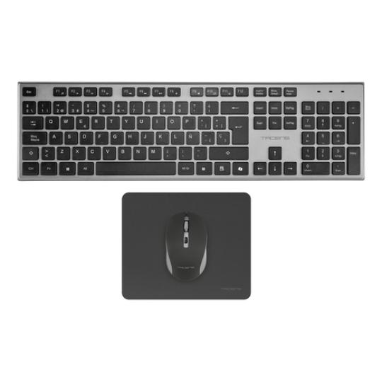 Tacens 3en1 teclado+ratón+alfom inalámbrico negro