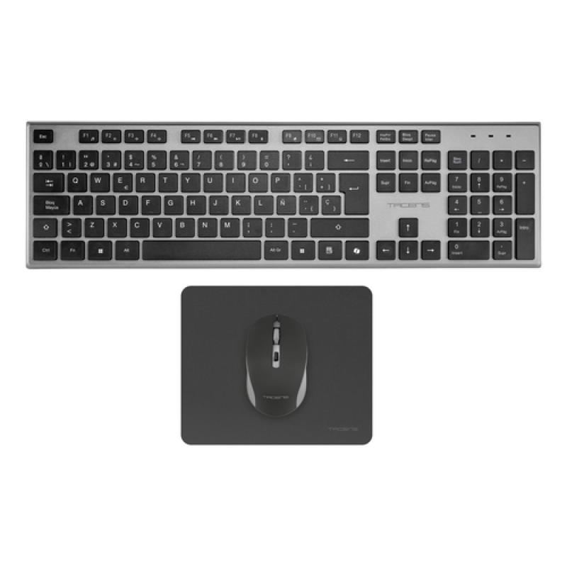 Tacens 3en1 teclado+ratón+alfom inalámbrico negro