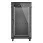 ARMARIO LANBERG RACK 19" 22U 600X1000 FLAT PACK PUERTA CRISTAL NEGRO