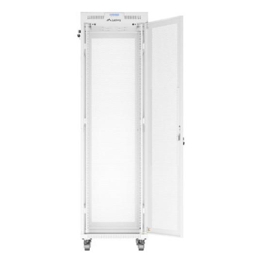 ARMARIO LANBERG RACK 19" 42U 600X800 FLAT PACK PUERTA PERFORADA CON LCD GRIS