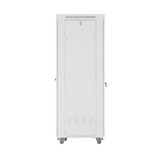 ARMARIO LANBERG RACK 19" 42U 600X800 FLAT PACK PUERTA PERFORADA CON LCD GRIS