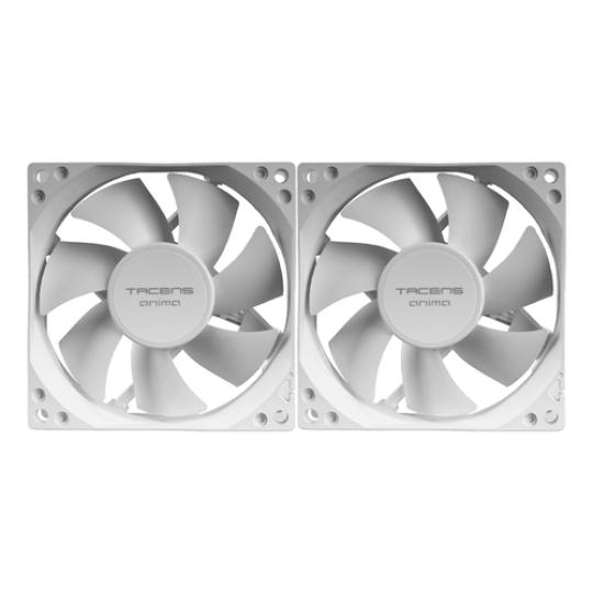 VENTILADOR INTERNO TACENS ANIMA AF8X2W 8x8 BAJO RUIDO 12dB, FLUXUS BEARING PACK 2 BLANCO
