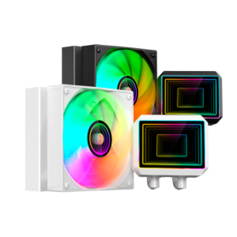 SISTEMA DE REFRIGERACION LIQUIDA MARS GAMING ML-TWO120W 1x120mm ARG 300W TDP COLOR BLANCO