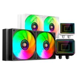 SISTEMA DE REFRIGERACION LIQUIDA MARS GAMING ML-TWO240 2x120mm ARGB 450W TDP COLOR NEGRO