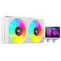 SISTEMA DE REFRIGERACION LIQUIDA MARS GAMING MLVISIONII240W BLANCO 2x120mm ARGB TPD 500W PANTALLA
