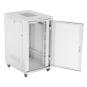 ARMARIO LANBERG RACK 19" 27U 800X1000 FLAT PACK GRIS PUERTA PERFORADA CON LCD