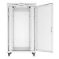 ARMARIO LANBERG RACK 19" 27U 800X1000 FLAT PACK GRIS PUERTA PERFORADA CON LCD