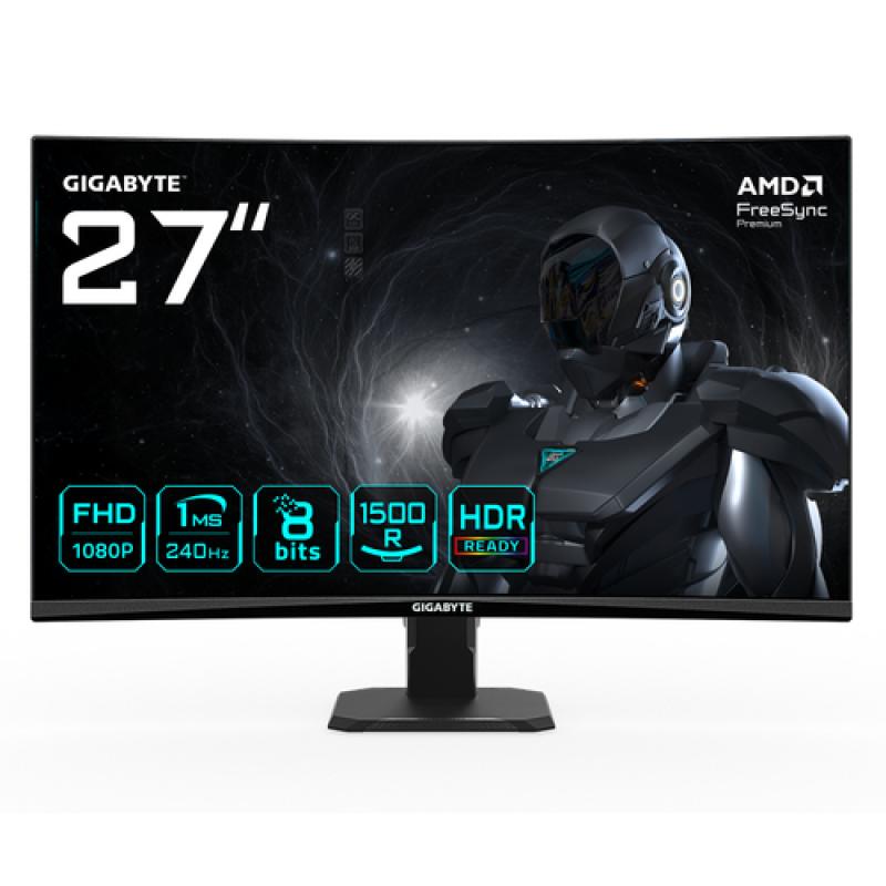 MONITOR GAMING GIGABYTE G27QFC2 27" 2560x1440 QHD 240Hz VA Curvo 1 ms HDR