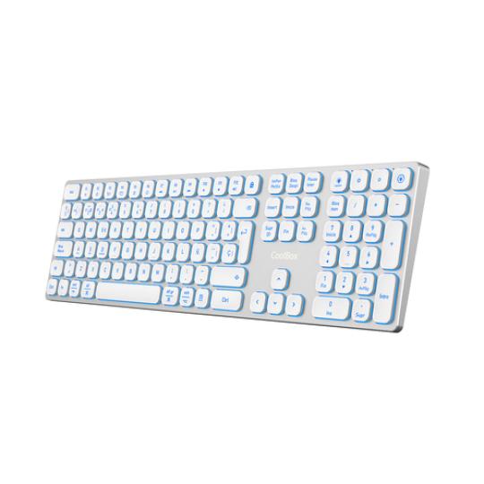 Coolbox teclado inal.retroil. moonlight b431 blanc