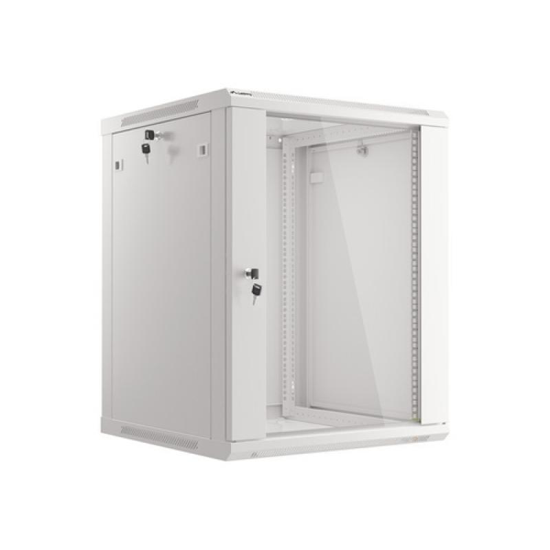 ARMARIO LANBERG MURAL RACK 19" 15U 600X600 FLAT PACK GRIS PUERTA CRISTAL