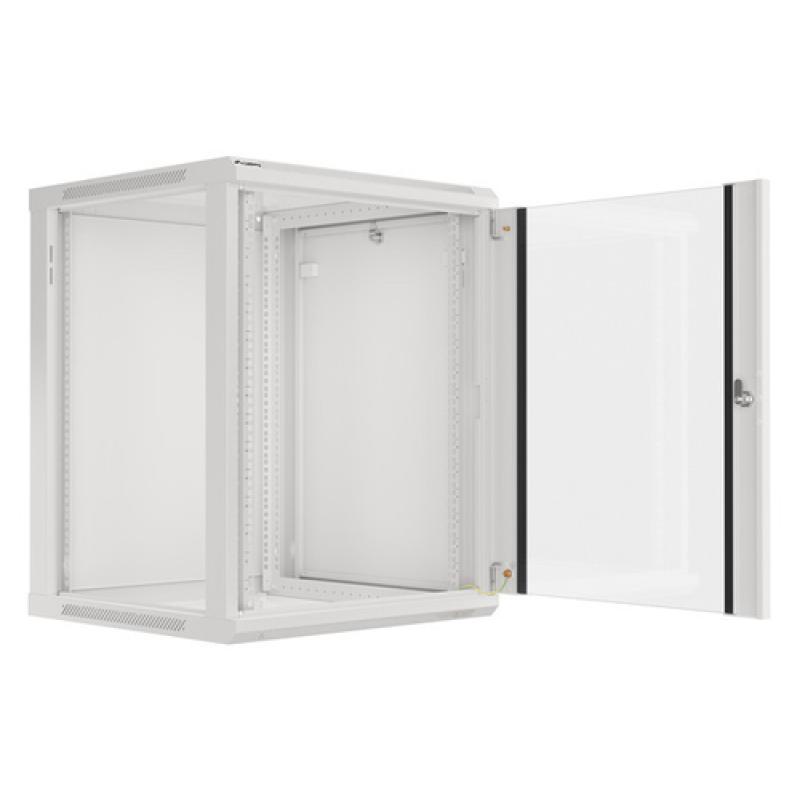 ARMARIO LANBERG MURAL RACK 19" 15U 600X600 FLAT PACK GRIS PUERTA CRISTAL