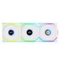Lian Li Uni Fan SL LCD ARGB 120mm Triple Pack Wireless Blanco