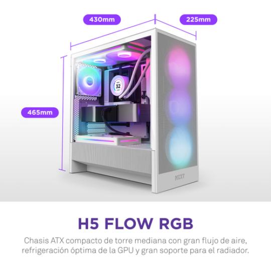 NZXT H5 Flow RGB Blanco