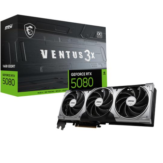 MSI GeForce RTX 5080 VENTUS 3X OC 16GB GDDR7 DLSS4