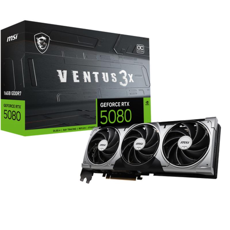 MSI GeForce RTX 5080 VENTUS 3X OC 16GB GDDR7 DLSS4