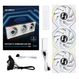 Lian Li Uni Fan TL120 Wireless LCD ARGB 120mm Triple Pack Blanco