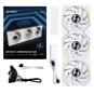 Lian Li Uni Fan TL120 Wireless LCD ARGB 120mm Triple Pack Blanco