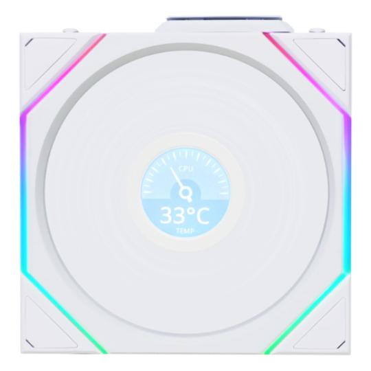 Lian Li Uni Fan TL120 Wireless LCD ARGB Reverse Blade 120mm Blanco
