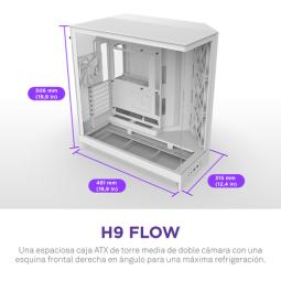 NZXT H9 Flow (2025) Blanco