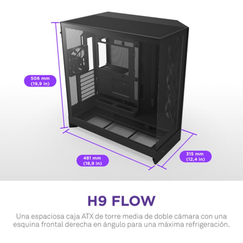 NZXT H9 Flow (2025) Negro