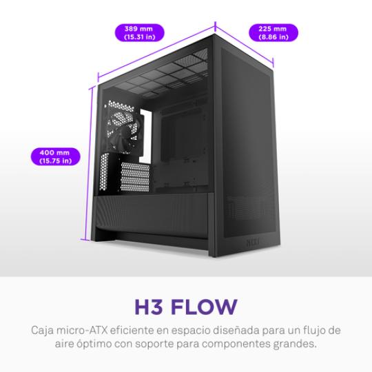 NZXT H3 Flow (2025) mATX Negro