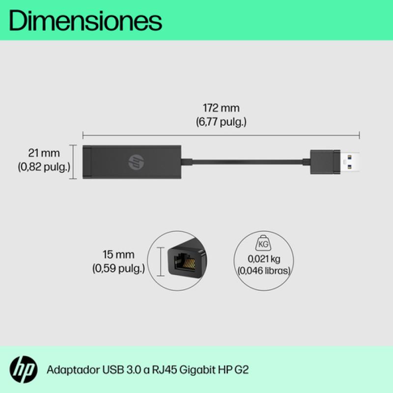 HP De USB 3.0 A Gigabit RJ45 G2