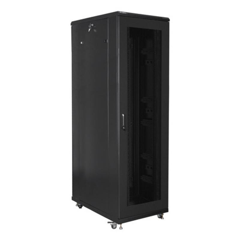 ARMARIO LANBERG RACK 19" 42U 800X1000 FLAT PACK PUERTA PERFORADA NEGRO