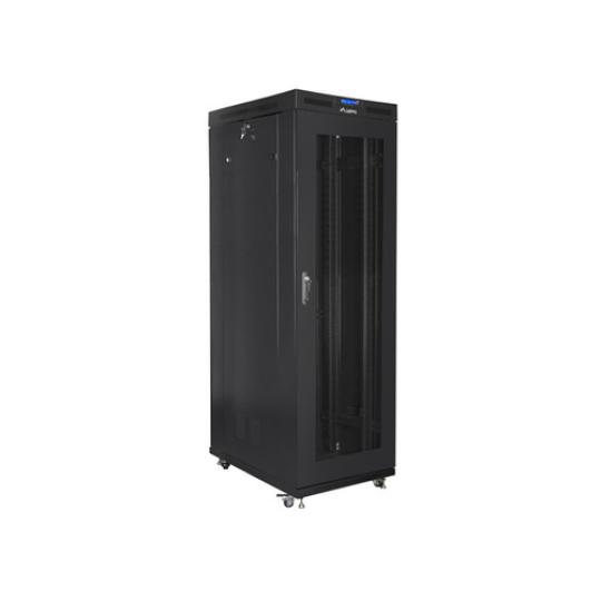 ARRMARIO LANBERG RACK 19" 37U 800X1000 FLAT PACK PUERTA PERFORADA CON LCD NEGRO
