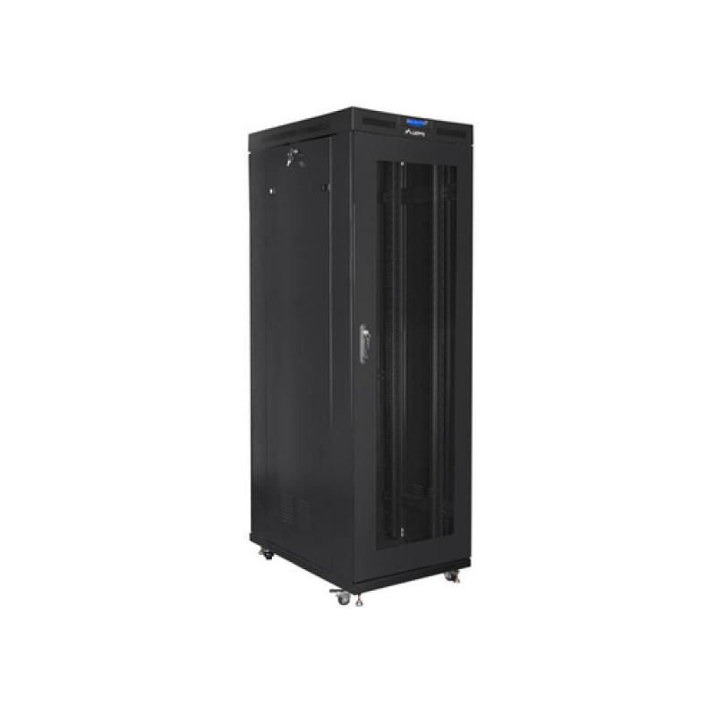 ARRMARIO LANBERG RACK 19" 37U 800X1000 FLAT PACK PUERTA PERFORADA CON LCD NEGRO