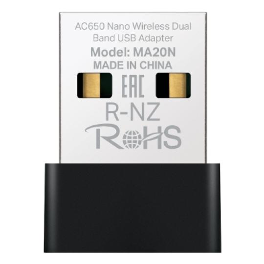 USB WIFI MERCUSYS MA20N AC650 NANO 433Mbps USB 2.0