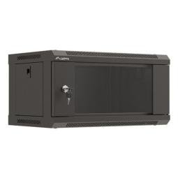 ARMARIO LANBERG MURAL RACK 19" 4U 540X350 FLAT PACK NEGRO PUERTA CRISTAL