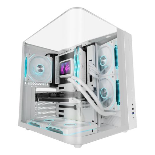 CAJA ATX CUBE MARS GAMING MCINFINIOLITEW BLANCA CRISTAL TEMPLADO CURVO GPU 325mm