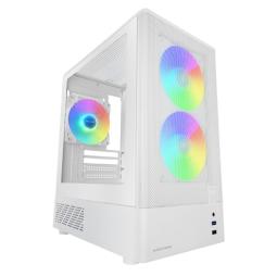 CAJA MICROATX MARS GAMING MCONYXW BLANCA LATERAL CRISTAL FRONTAL MESH GPU 292mm