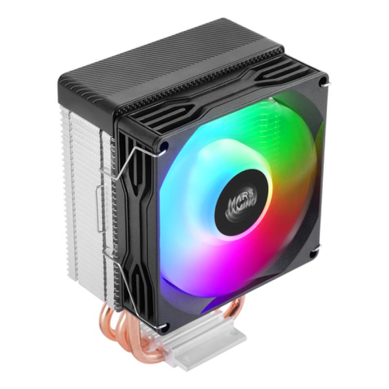 VENTILADOR CON DISIPADOR DE CPU MARS GAMING MCPUX3 TDP 190W PWM LOW PROFILE FRGB NEGRO