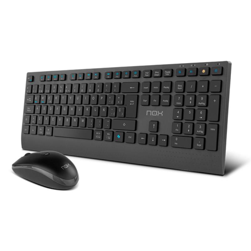 COMBO TECLADO-RATON NOX LITE DUO INALAMBRICO ES NEGRO