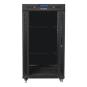 ARMARIO RACK LANBERG 22U 600X600 FLAT PACK PUERTA CRISTAL CON LCD NEGRO
