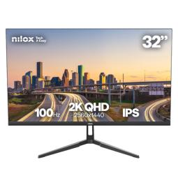MONITOR 32" HDMI DP NILOX NXM322K1001 QHD IPS 2K 120Hz 4MS 250cd/m² VESA 100x100 NEGRO