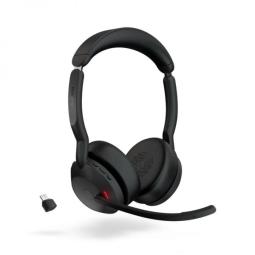 Jabra Evolve2 55 MS Auriculares Estero Link 380 con Microfono - Bluetooth - USB-C - Cancelacion de Ruido - Diadema Ajustable - C