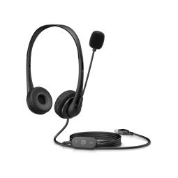 HP Auriculares G2 Stereo USB con Microfono Cancelacion de Ruido - Diadema Ajustable - Almohadillas de PU Leather para Uso Prolon