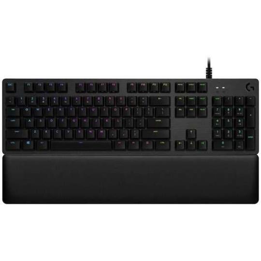 Logitech G513 Teclado Mecanico Gaming USB - Teclas Mecanicas GX Brown - Iluminacion RGB Lightsync - Superficies de Metal - Repos