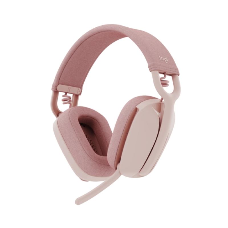 Logitech Zone Vibe 100 Auriculares Inalambricos - Bluetooth 5.2 - Alcance 30 metros - 2 Microfonos - Color Rosado