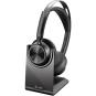 Plantronics/Poly Voyager Focus 2 MS Auriculares con Microfono Bluetooth 5.1 - Cancelacion de Ruido - Almohadillas Acolchadas - A