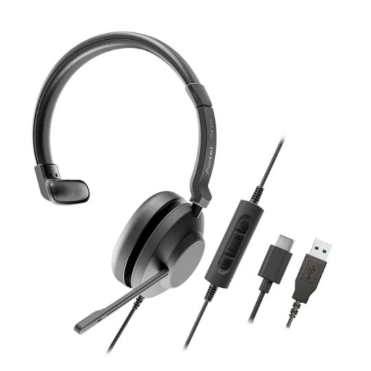 Axtel One Auriculares con Microfono USB - Conexion USB-A - Controles de Audio Integrados - Estereo