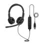Axtel Voice UC28 Auriculares con Microfono USB - Conexion USB-A - Cancelacion de Ruido - Construccion Robusta