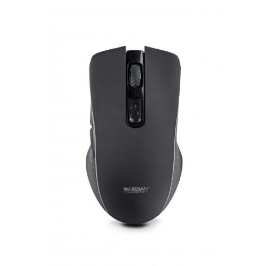 Urban Factory Onlee Raton Bluetooth 2.4Ghz - 1000-2400dpi - Bateria Recargable de 280mAh - 6 Botones - Uso Ambidiestro - Color N