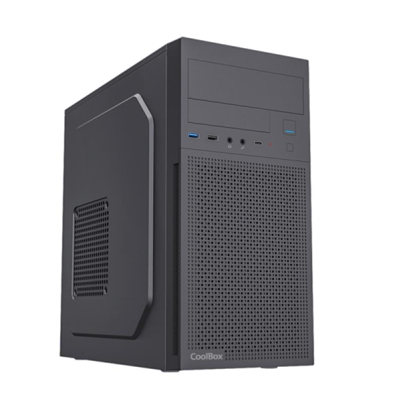 Coolbox M680 Caja Torre MicroATX - Tamaño Disco Soportado 3.5", 2.5" - USB-C, USB-A 3.2, USB-A 2.0 y Audio - Fuente de Alimentac
