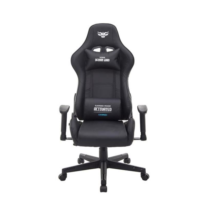 Cromad Serie Demon Lord Silla Gaming - Estructura Robusta - Piel Sintetica de Alta Calidad - Altura Regulable con Piston de Gas 
